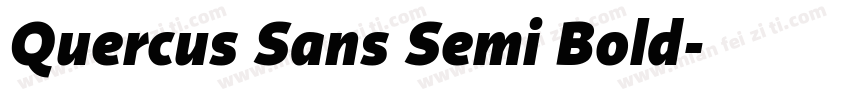 Quercus Sans Semi Bold字体转换